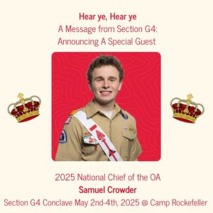 Samuel Crowder, 2025 National OA Chief