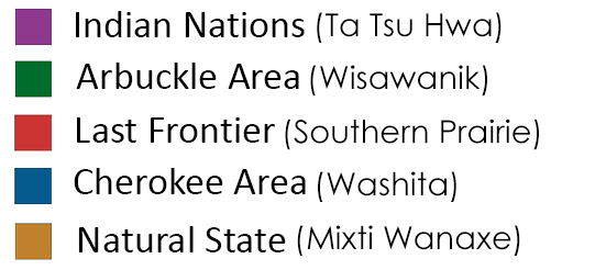 Oklahoma and Arkansas G4 lodges, Legend